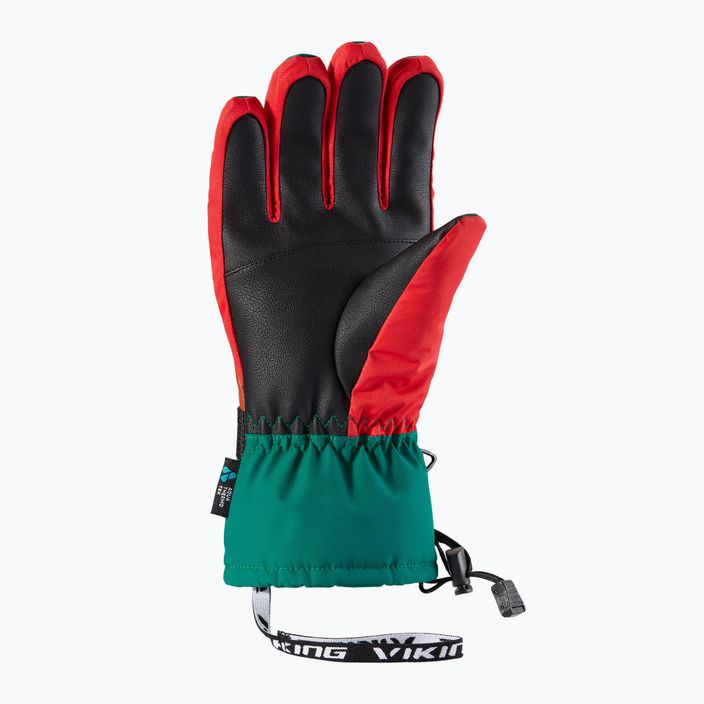 Viking Brother Louis ανδρικά γάντια σκι πράσινα/κόκκινα 110/24/6226 6