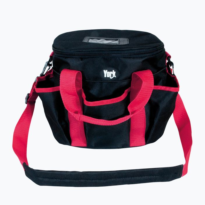 York αξεσουάρ ιππασίας τσάντα με δυνατότητα κλειδώματος μαύρο και κόκκινο 280102
