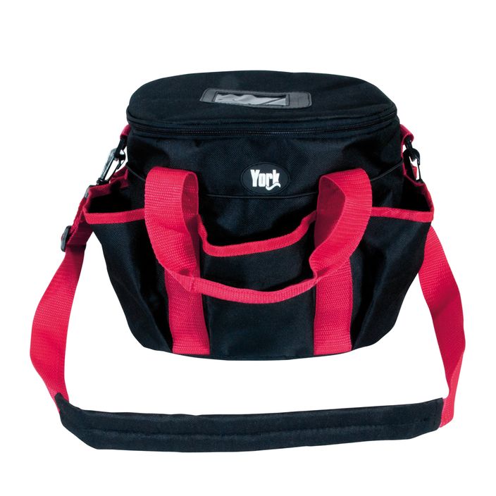York αξεσουάρ ιππασίας τσάντα με δυνατότητα κλειδώματος μαύρο και κόκκινο 280102 2