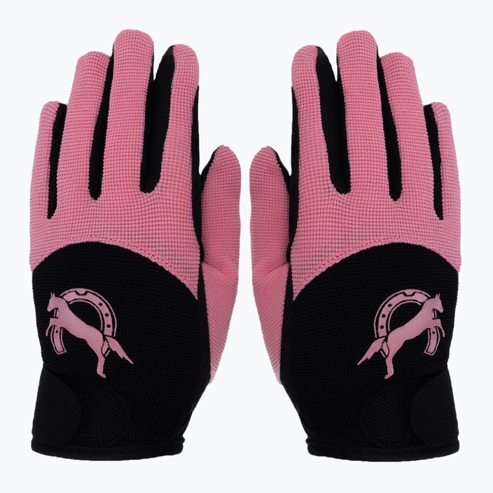 York Flicka παιδικά γάντια ιππασίας μαύρο/ροζ 12160604 3