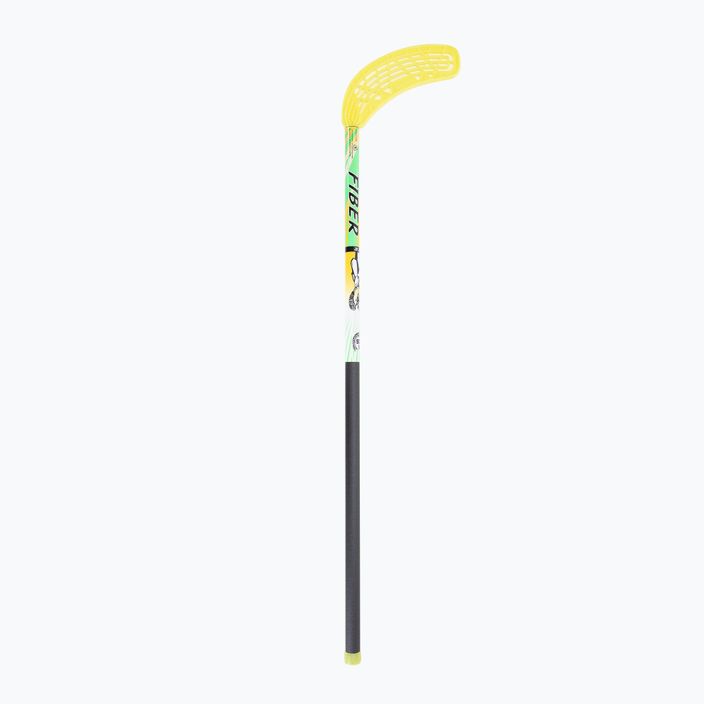Unibros Fiber floorball σετ 10 μπαστούνια + 5 μπάλες πράσινο-κίτρινο 02807 3