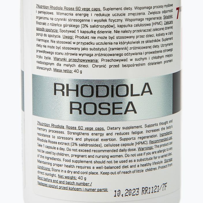 Rhodiola Rosea 7Nutrition rhodiola rosea 550mg 60 κάψουλες 7Nu000427 2