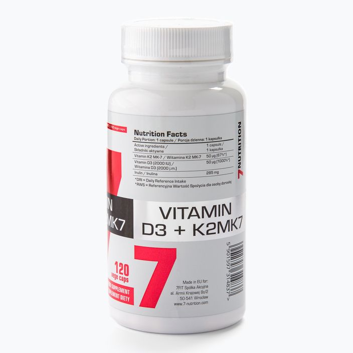 Βιταμίνη D3+K2 MK7 7Nutrition vitamin complex 120 κάψουλες 7Nu000443 3