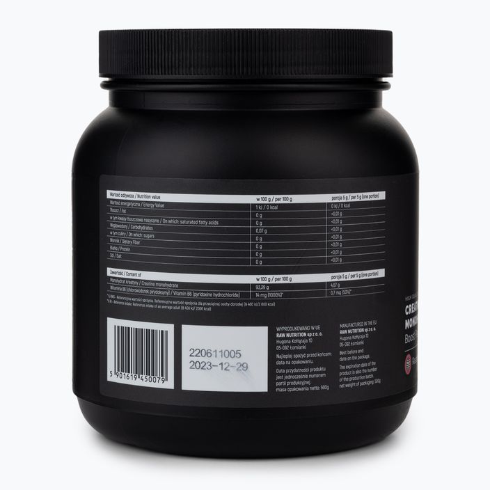 Raw Nutrition μονοϋδρική κρεατίνη 500g βατόμουρο MONO-59016 2