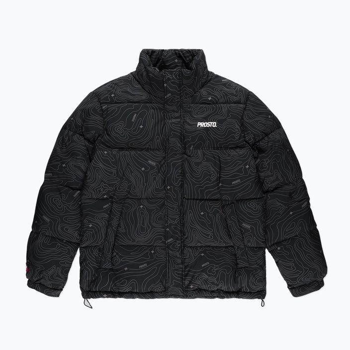 Ανδρικό μπουφάν PROSTO Puff Pattern down jacket μαύρο KL222MOUT1052