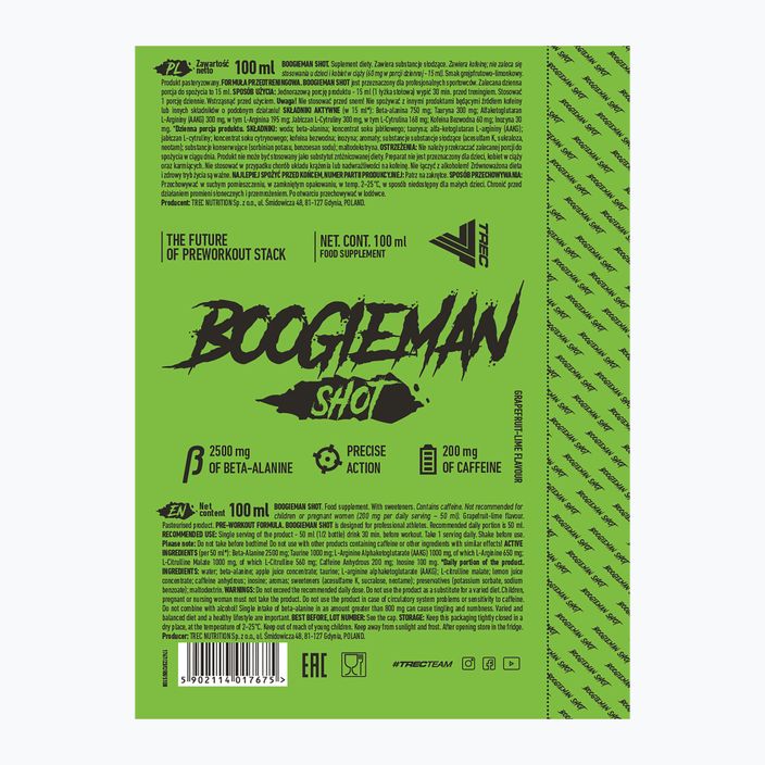 Trec Boogieman pre-workout shot 100ml γκρέιπφρουτ-λάιμ TRE/620 3