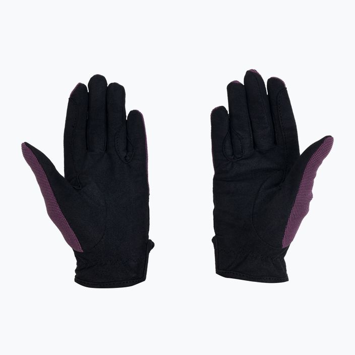 York Flicka παιδικά γάντια ιππασίας μαύρα και μοβ 12161403 2