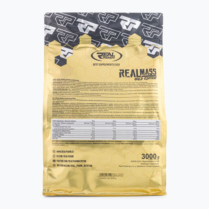 Real Pharm Gainer Real Mass Gold Edition 3kg σοκολάτα 714978 2