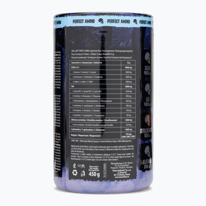 Αμινοξέα Fitness Authority Skull Labs Perfect Amino 450 g βατόμουρο/ανανά 2