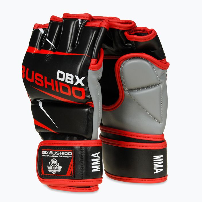 Γάντια προπόνησης για MMA και προπόνηση με σάκο DBX BUSHIDO μαύρο-κόκκινο E1V6-M 7
