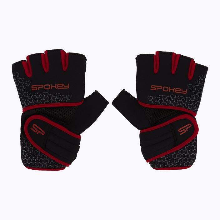 Γάντια γυμναστικής Spokey Lava μαύρο και κόκκινο 928974 3