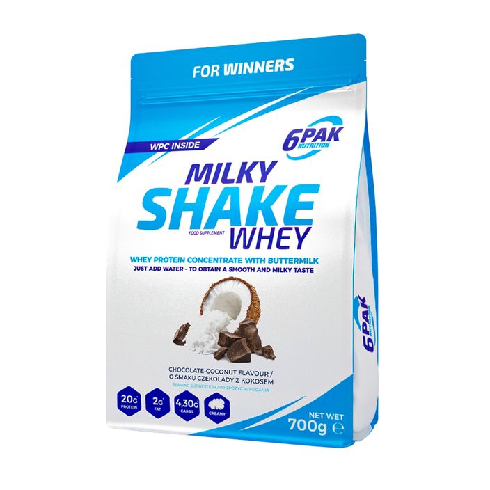 Ορός γάλακτος 6PAK Milky Shake 700 g καρύδας 2