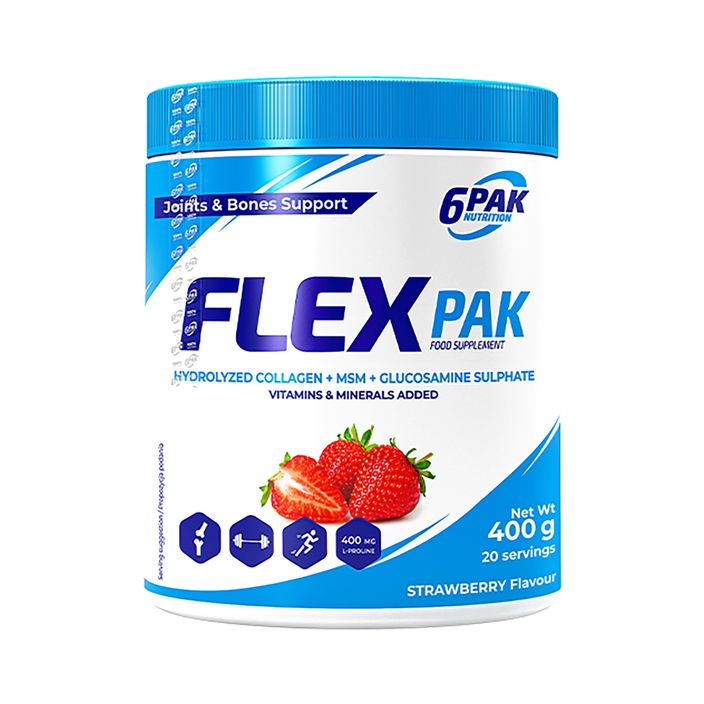 Συμπλήρωμα 6PAK Flex Pak 400 g Φράουλα 2
