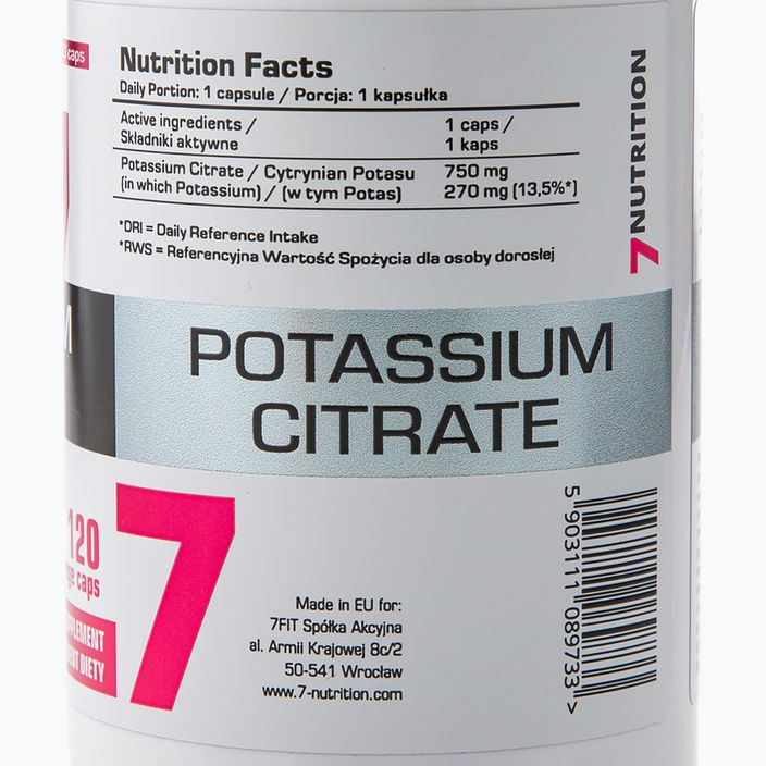 Κάλιο 7Nutrition potassium 120 κάψουλες 7Nu000425 3