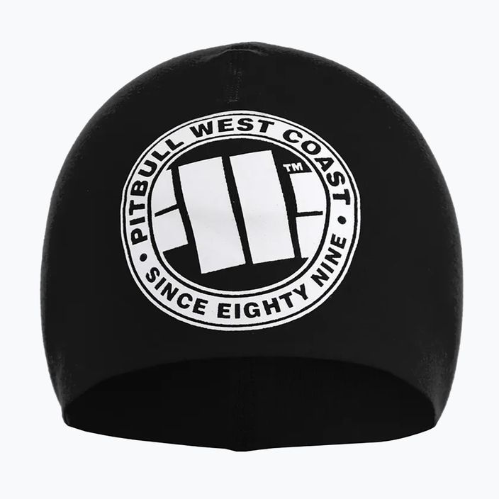 Pitbull West Coast winter beanie μεγάλο λογότυπο μαύρο/λευκό 2
