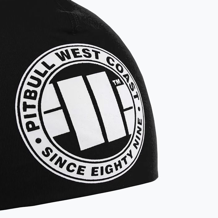 Pitbull West Coast winter beanie μεγάλο λογότυπο μαύρο/λευκό 3