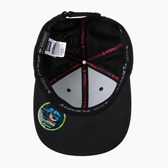 Pitbull West Coast ανδρικό Snapback Seascape μαύρο/κόκκινο καπέλο με εκτύπωση 4