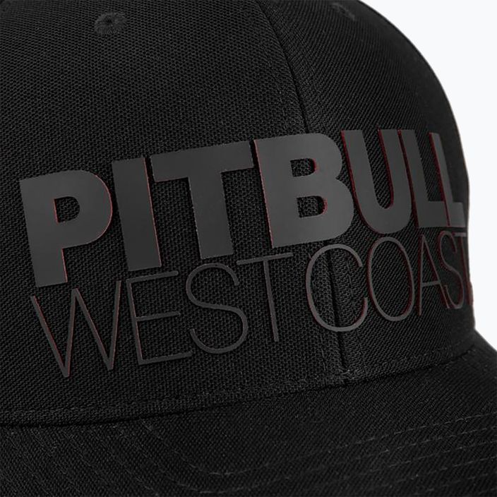 Pitbull West Coast ανδρικό Snapback Seascape μαύρο/κόκκινο καπέλο με εκτύπωση 6