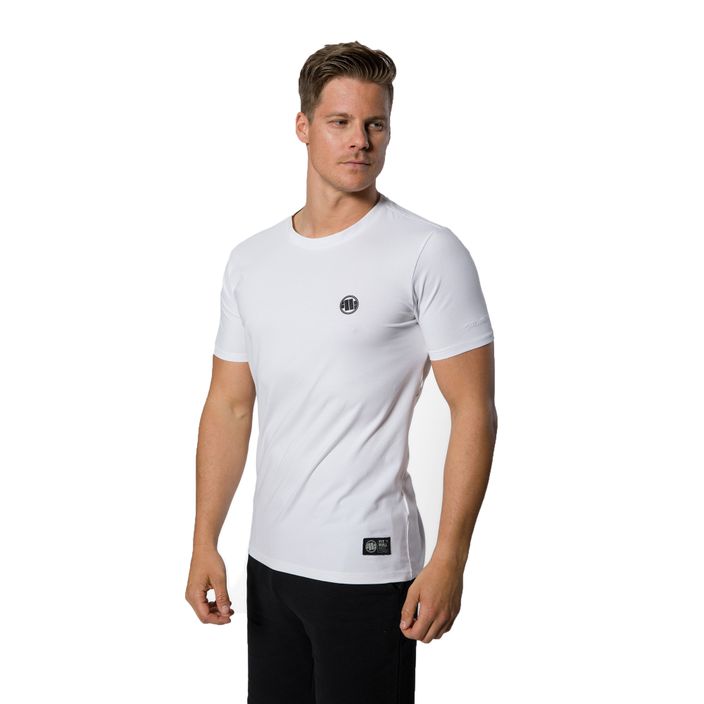 Ανδρικό T-shirt Pitbull West Coast Slim Fit Lycra Small Logo white