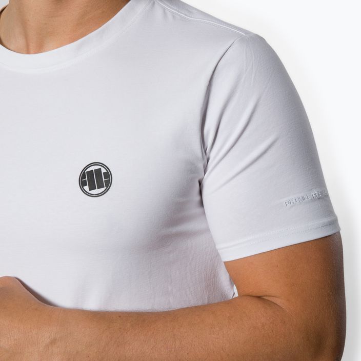 Ανδρικό T-shirt Pitbull West Coast Slim Fit Lycra Small Logo white 4