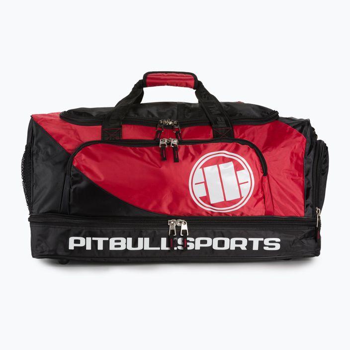 Τσάντα κατάρτισης Pitbull West Coast Big Duffle Bag Logo Pitbull Sports black/red