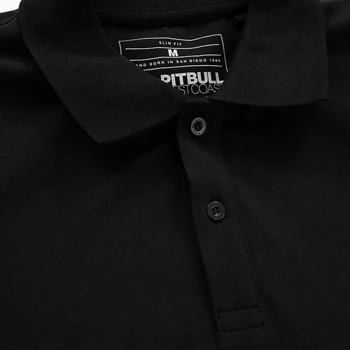 Ανδρικό πουκάμισο πόλο Pitbull West Coast Polo Jersey Small Logo 210 GSM black 3