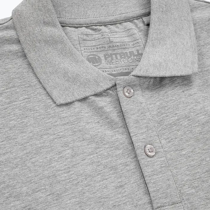 Ανδρικό πουκάμισο πόλο Pitbull West Coast Polo Jersey Small Logo 210 GSM grey/melange 3