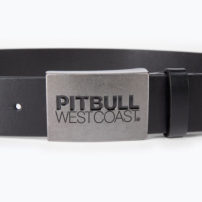 Ανδρική ζώνη Pitbull West Coast Original Leather TNT black 2