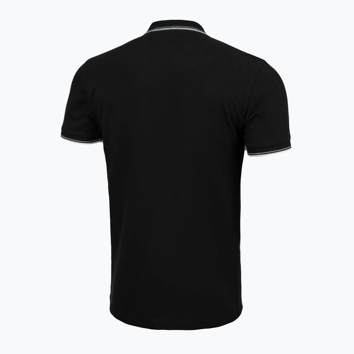 Ανδρικό Pitbull West Coast Polo Shirt Pique Stripes Regular μαύρο 5