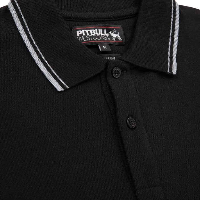 Ανδρικό Pitbull West Coast Polo Shirt Pique Stripes Regular μαύρο 6