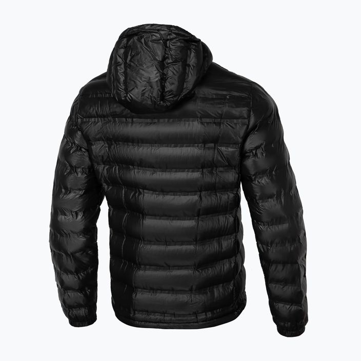 Pitbull West Coast ανδρικό χειμερινό μπουφάν Deerfoot με κουκούλα και κουκούλα με επένδυση μαύρο 2