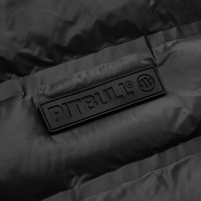 Pitbull West Coast ανδρικό χειμερινό μπουφάν Deerfoot με κουκούλα και κουκούλα με επένδυση μαύρο 4