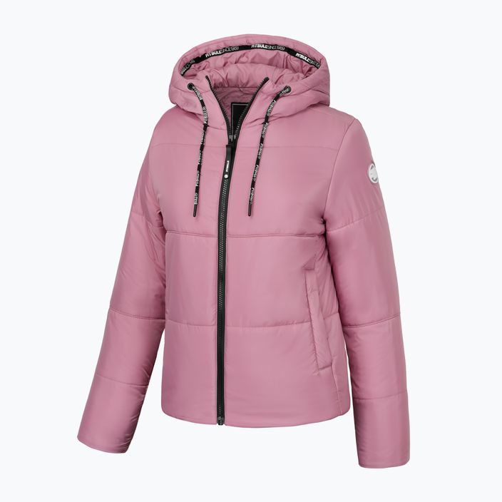 Pitbull West Coast γυναικείο χειμερινό μπουφάν Jenell Quilted με κουκούλα ροζ 3