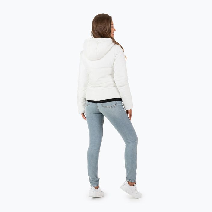 Pitbull West Coast γυναικείο χειμερινό μπουφάν Jenell Quilted με κουκούλα λευκό 2