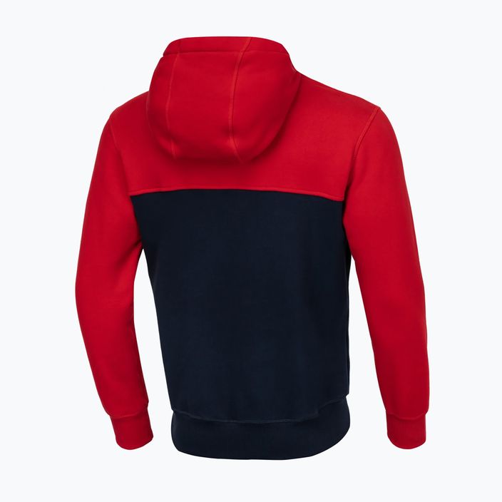 Ανδρική μπλούζα με κουκούλα Pitbull West Coast Hilltop 2 φούτερ με κουκούλα κόκκινο/σκούρο ναυτικό 2