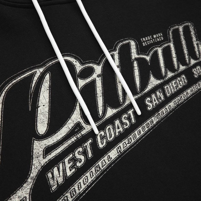 Ανδρικό φούτερ με κουκούλα Pitbull West Coast Black Brand μπορντό 6