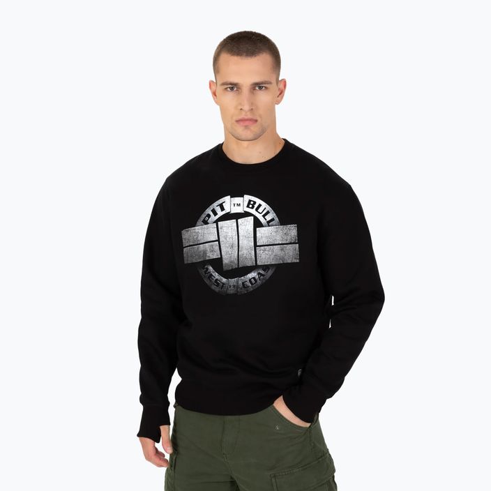 Ανδρικό φούτερ Pitbull West Coast Steel Logo Crewneck μαύρο