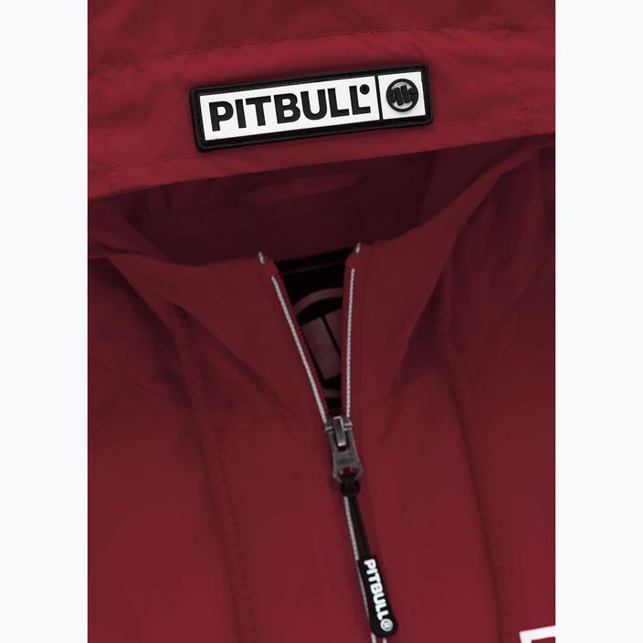 Ανδρικό μπουφάν Pitbull West Coast Athletic Logo με κουκούλα από νάιλον μπορντό μπουφάν με κουκούλα 4