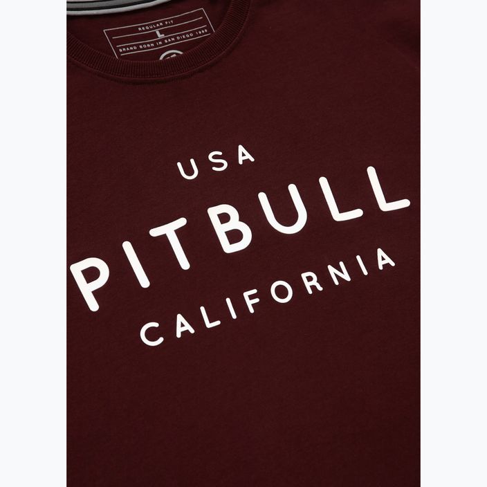 Pitbull West Coast ανδρικό t-shirt Usa Cal μπορντό 4
