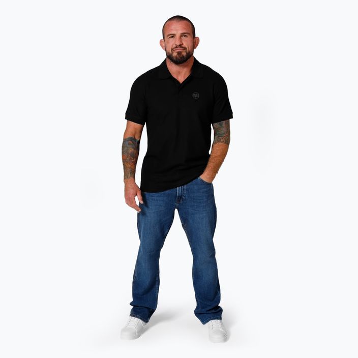 Pitbull West Coast ανδρικό πουκάμισο πόλο Rockey μαύρο 2