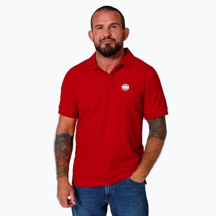 Pitbull West Coast ανδρικό πουκάμισο πόλο Rockey κόκκινο