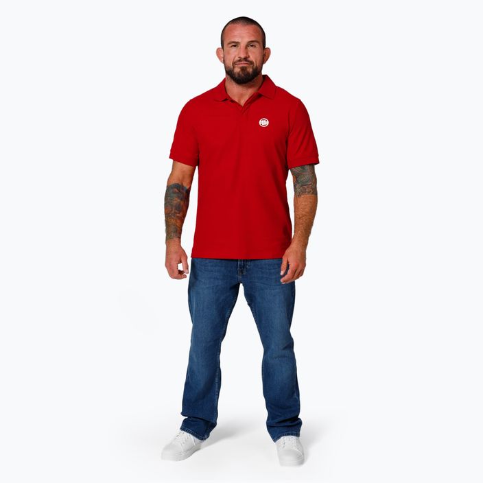 Pitbull West Coast ανδρικό πουκάμισο πόλο Rockey κόκκινο 2