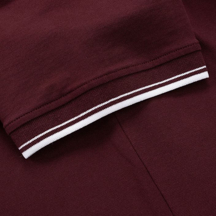 Ανδρικό Pitbull West Coast Polo Shirt Pique Stripes Regular μπορντό 8