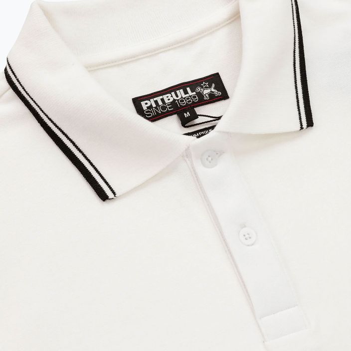 Ανδρικό Pitbull West Coast Polo Shirt Pique Stripes Regular λευκό 6