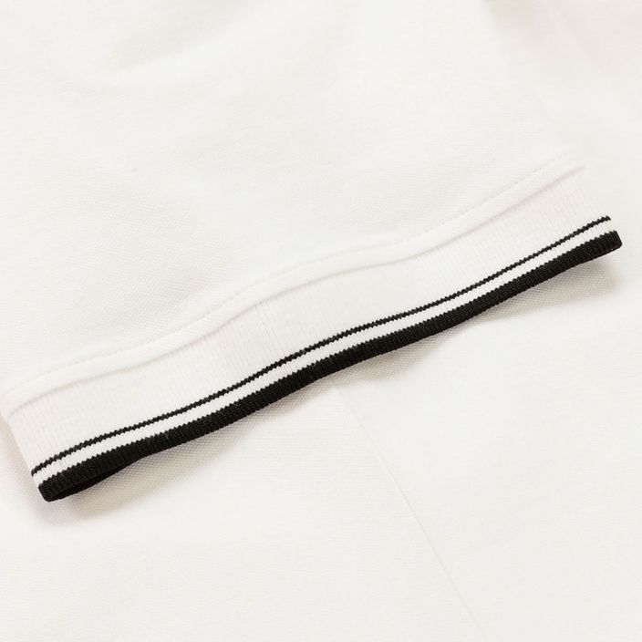Ανδρικό Pitbull West Coast Polo Shirt Pique Stripes Regular λευκό 8