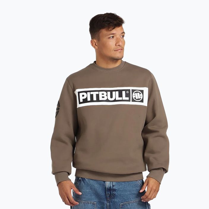 Ανδρικό φούτερ Pitbull Sherwood Crewneck καφέ