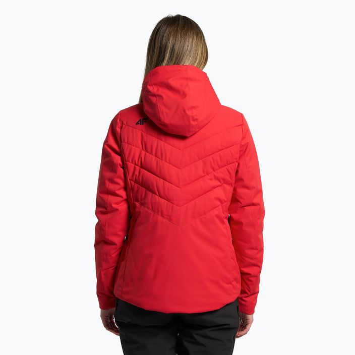 Γυναικείο μπουφάν σκι 4F κόκκινο H4Z21-KUDN003 4