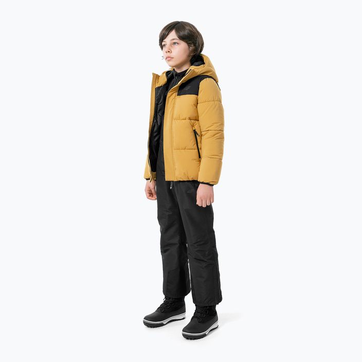 Παιδικό πουπουλένιο μπουφάν 4F κίτρινο HJZ22-JKUMP004 2