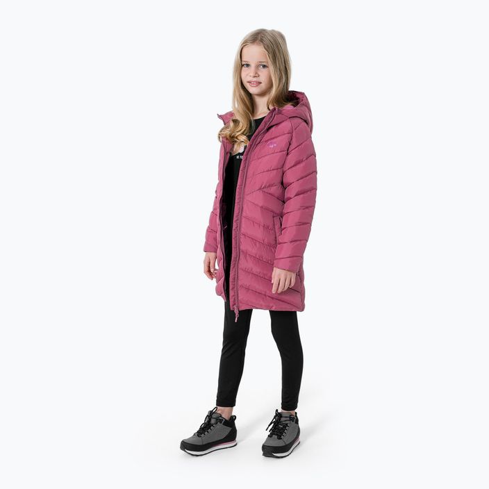 Παιδικό μπουφάν με πούπουλα 4F ροζ HJZ22-JKUDP003