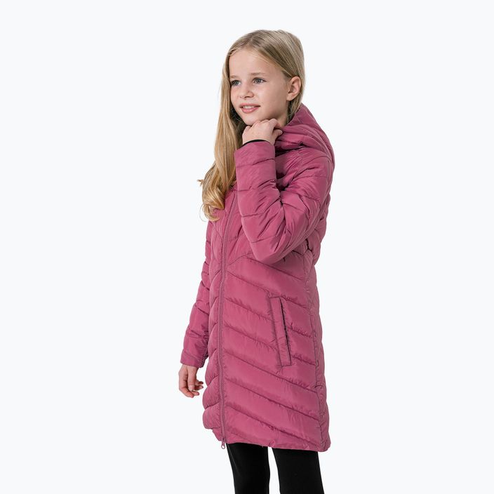 Παιδικό μπουφάν με πούπουλα 4F ροζ HJZ22-JKUDP003 3